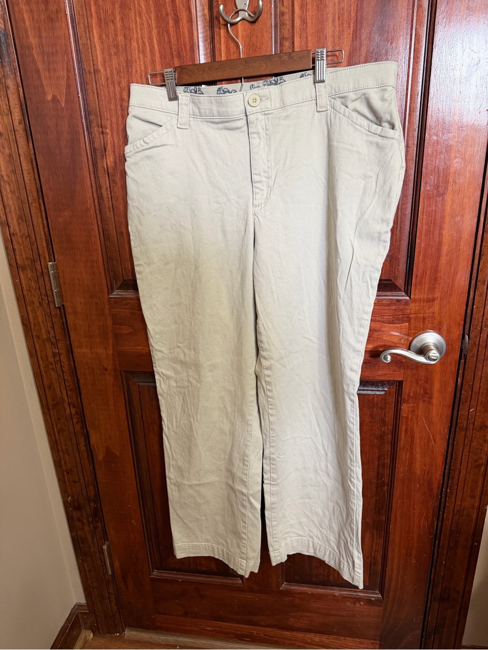 Lee Beige Pants with Navy Printed Waistband